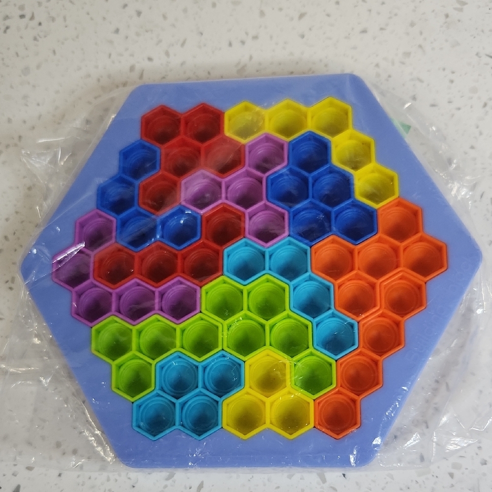 Colorful Hexagon Pop It Fidget Toy